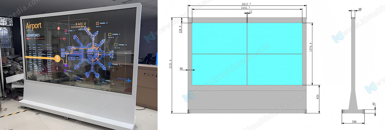 55-дюймовый вертикальный