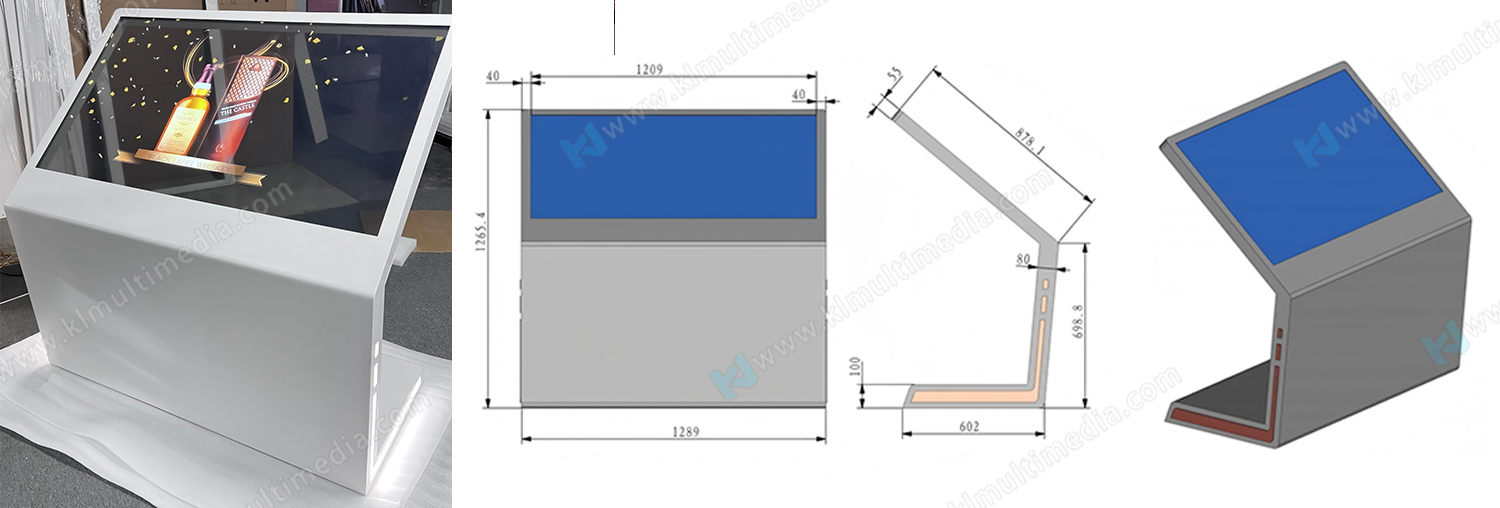 55-дюймовый наклонный