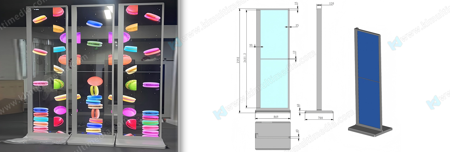 55-дюймовый вертикальный