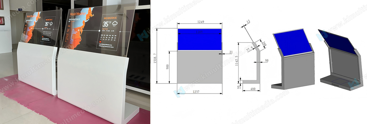 55-дюймовый наклонный