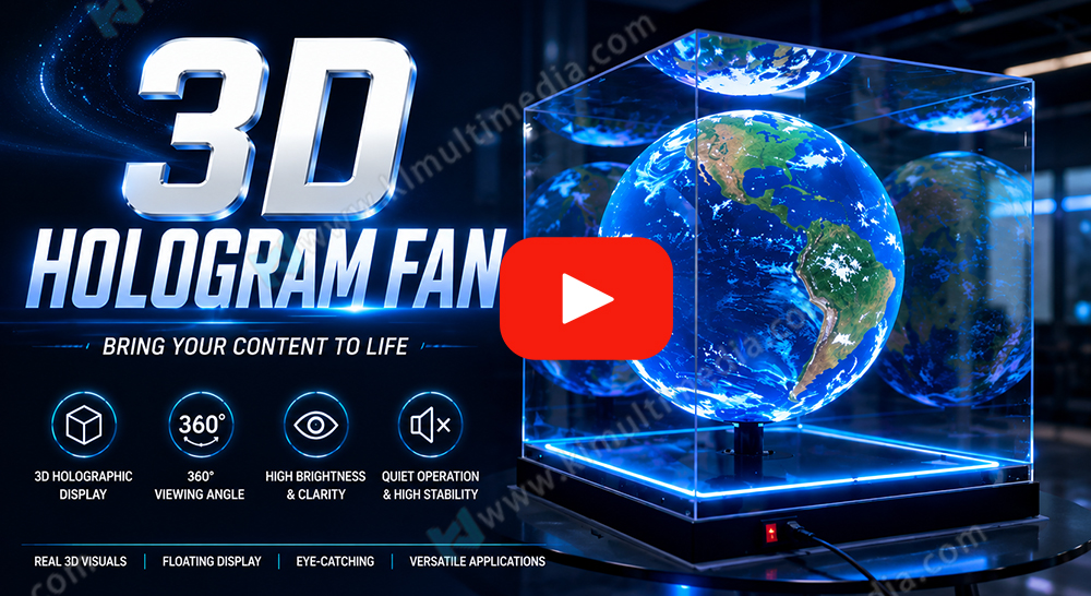 Видео с вентилятором 3D-голограммы