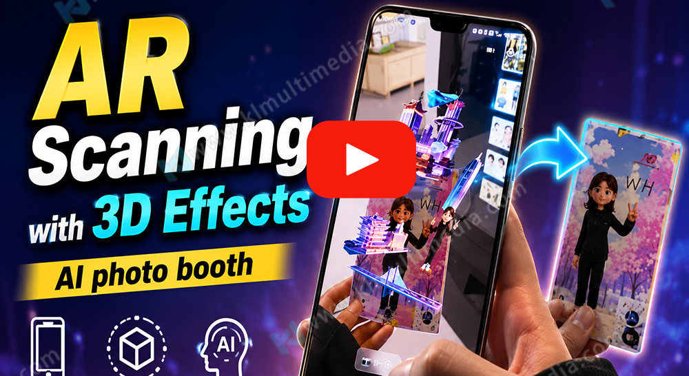 AR-сканирование с 3D-эффектами AI-фотобудка